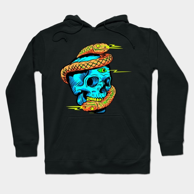 Infinite Snake Skull Ouroboros Serpent Hoodie by TOKEBI